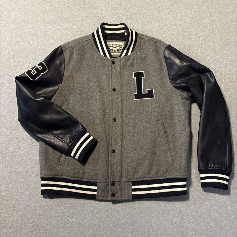 Levi's 73 Letterman Style Varsity Bomber Wool Blend Jacket Mens XL  Heavyweight